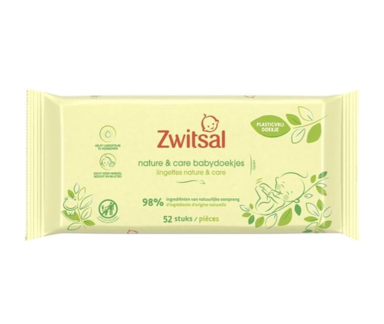 Zwitsal Nature & Care Babydoekjes 52 stuks