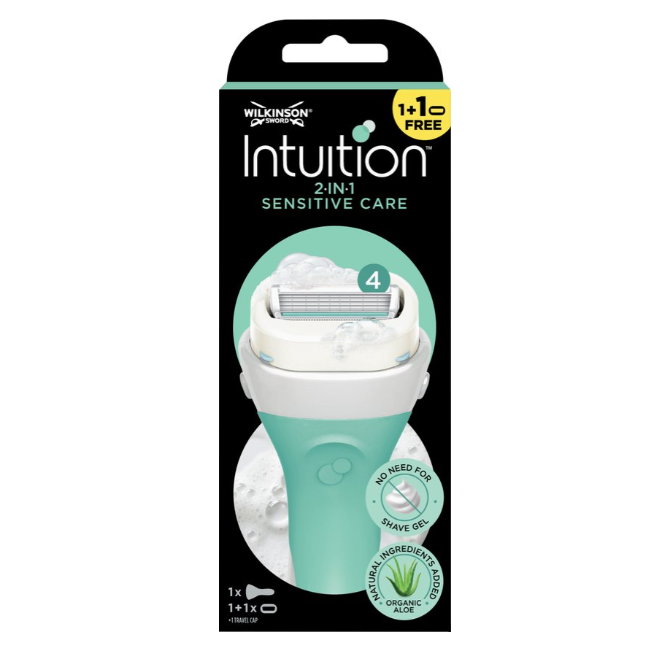 Wilkinson Sword Intuition Sensitive Care 2-in-1 Scheersysteem - met 1 gratis navulmesje