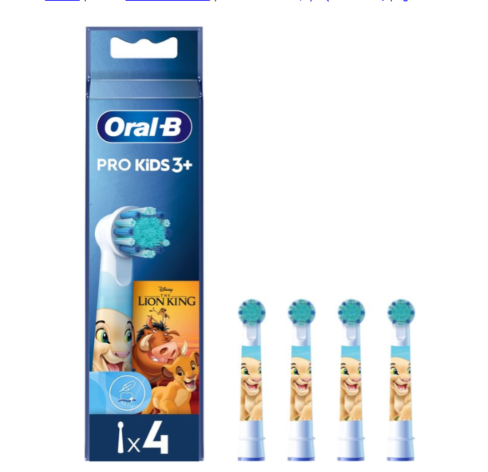 Oral-B Pro Kids Opzetborstels - Met Disney The Lion King - 4 Stuks