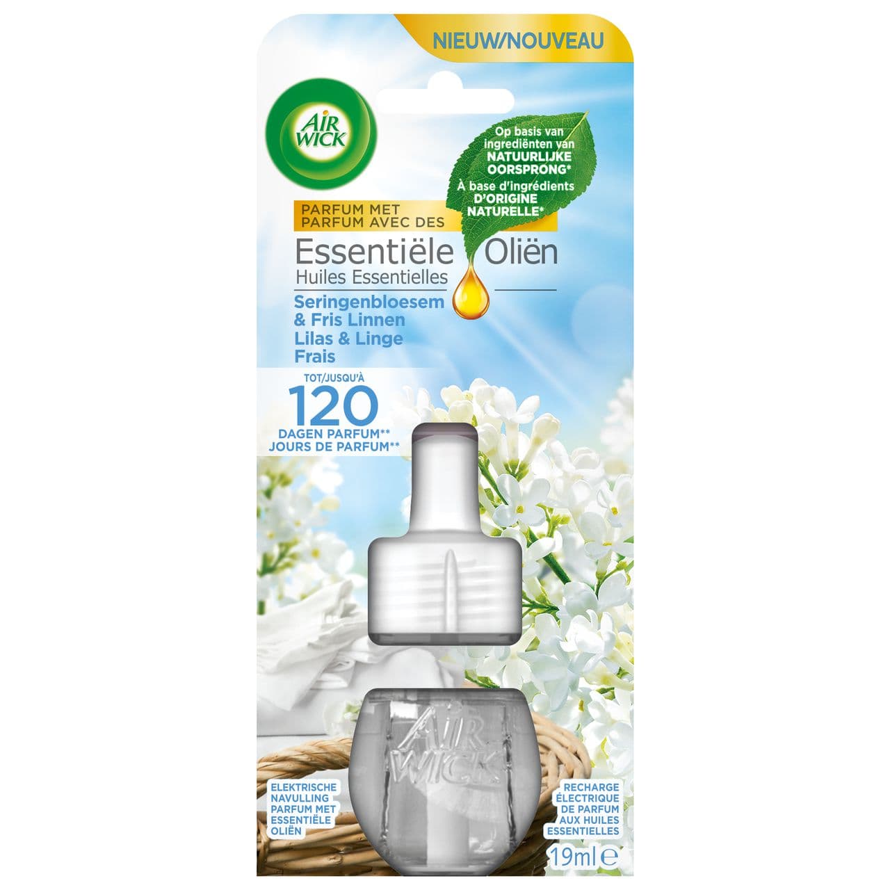 AirWick Essential Seringenbloesem & Fris Linnen navulling