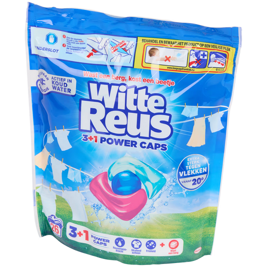 Witte Reus 3+1 Power Caps - wasmiddel 26 capsules