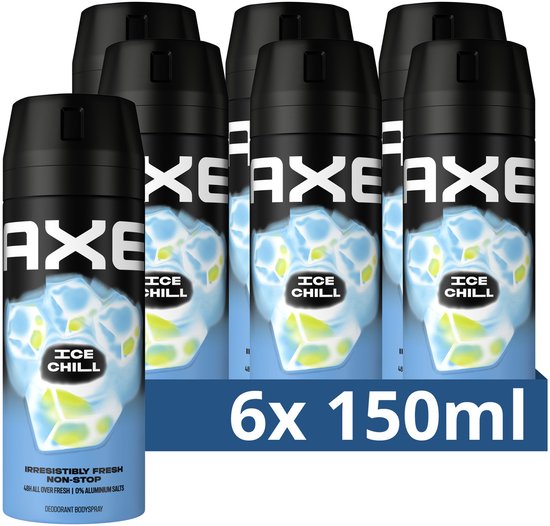 AXE Deodorant Bodyspray - Ice Chill - met een onweerstaanbare geur - 6 x 150 ml