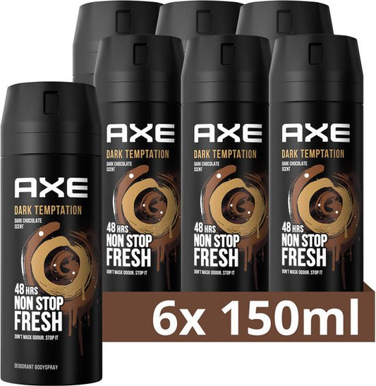 AXE Deodorant Bodyspray - Dark Temptation - 6 x 150 ml