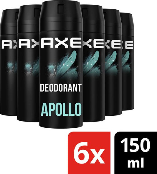 6x Axe Deodorant Bodyspray Apollo 150 ml
