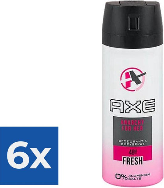 AXE Deodorant Anarchy For Her 150ml - Voordeelverpakking 6 stuks