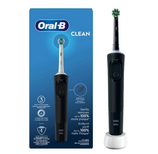 Oral-B Clean - Elektrische Tandenborstel - 3 Poetsprogramma's - Timer - Zwart