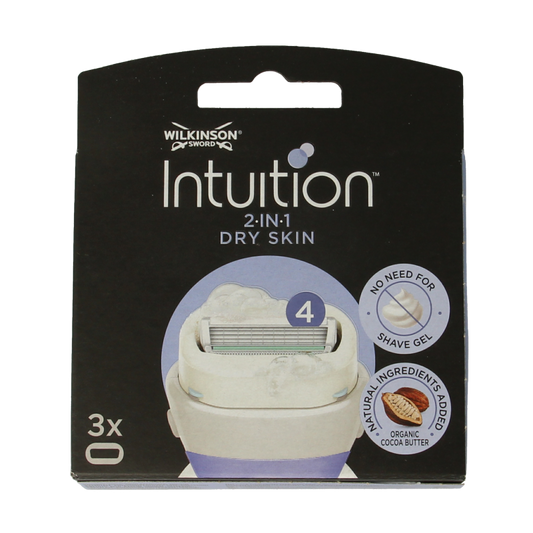 Wilkinson Intuition Dry Skin met natuurlijke ingrediënten geen scheerschuim nodig