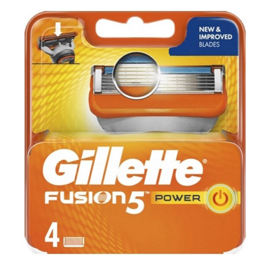 Gillette Fusion 5 Power Navulmesjes 4 stuks